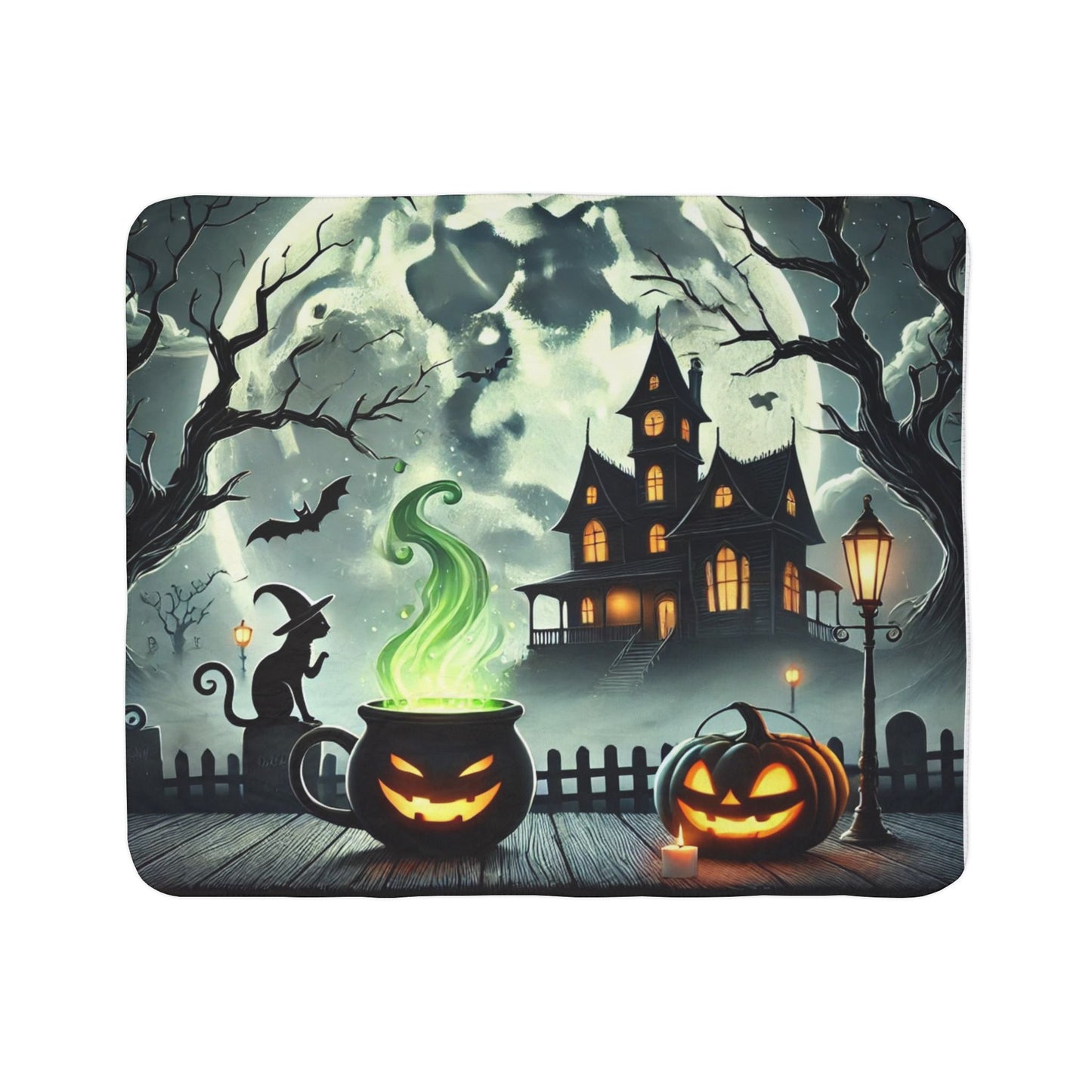 Halloween Fleece Sherpa Blanket