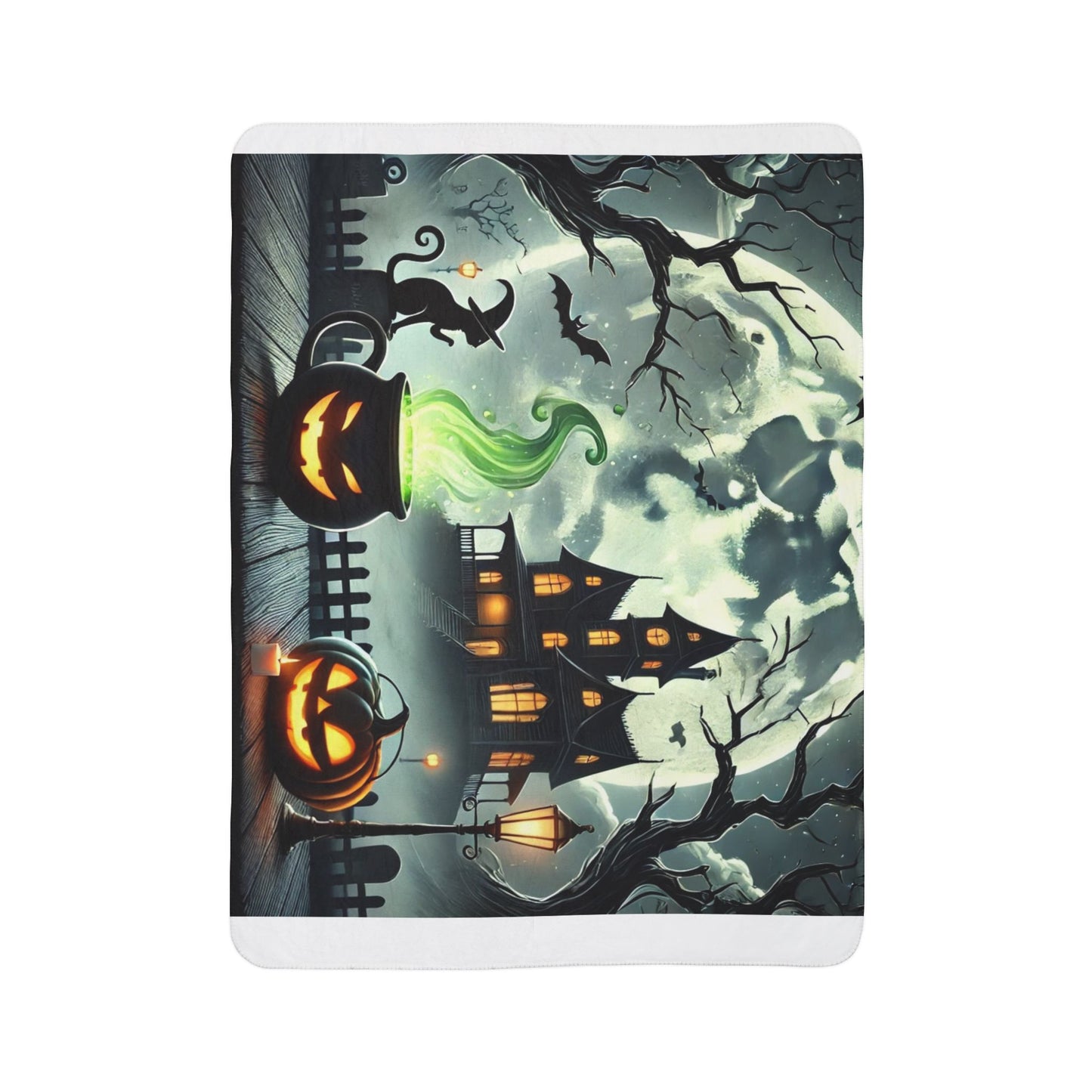 Halloween Fleece Sherpa Blanket