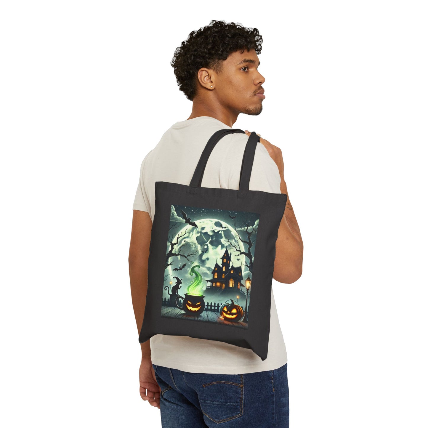 Halloween Cotton Canvas Tote Bag