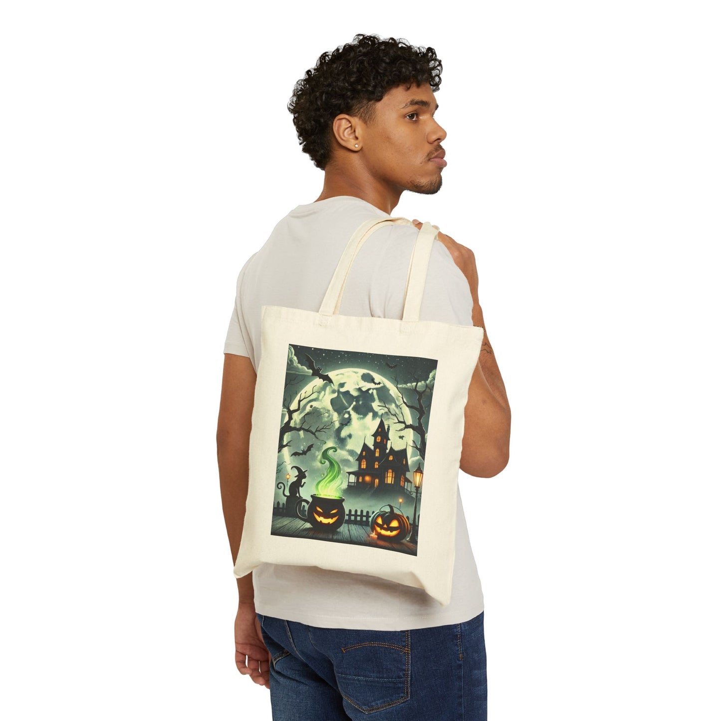 Halloween Cotton Canvas Tote Bag